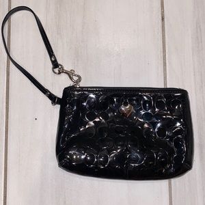 Shiny Coach Wristlet